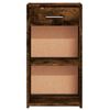 vidaXL Comodini 2 pz Rovere Fumo 35x34x65 cm in Legno Multistrato
