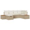 vidaXL Set Divano da Giardino Beige polyrattan