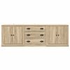 vidaXL Credenze 3 pz Rovere Sonoma in Legno Multistrato