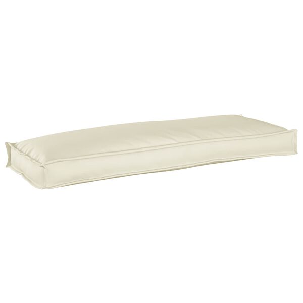 vidaXL Cuscino Crema 110 x 40 x 8 cm Tessuto Oxford