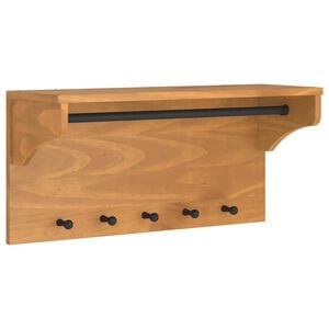 vidaXL Appendiabiti da Parete SANDNES 87x30x42 cm in Legno di Pino