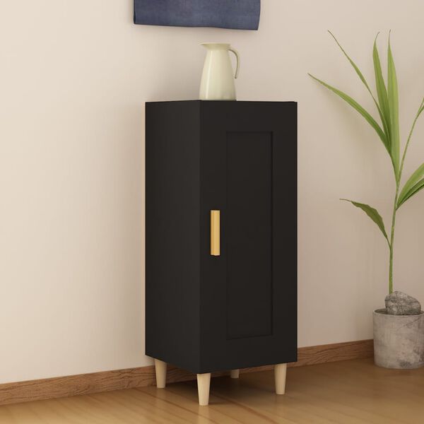 vidaXL Credenza Nero 34,5x34x90 cm in Legno Multistrato