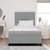 vidaXL Letto a molle con materasso Grigio chiaro 120 x 200 cm Tessuto