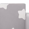 vidaXL Divano Letto Bambini a 2 Posti Grigio Chiaro con Stelle Peluche
