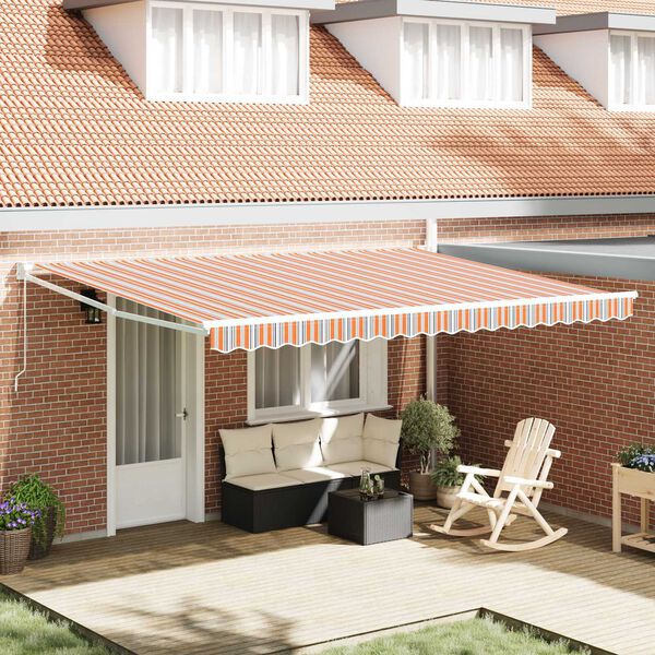 vidaXL Tenda Retrattile Multicolore 450 &times; 300 cm