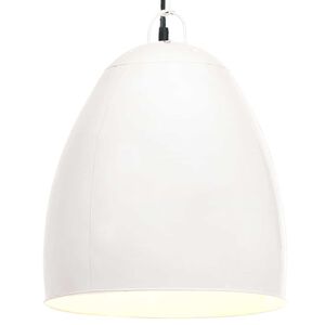 vidaXL Lampada a Sospensione Industriale 25 W Bianca Rotonda 42 cm E27
