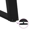vidaXL Gambe per tavolo da pranzo a forma di U 2 pz nere 80x(72-73) cm in acciaio