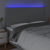 vidaXL Testiera a LED Grigio Chiaro 180x5x118/128 cm in Tessuto