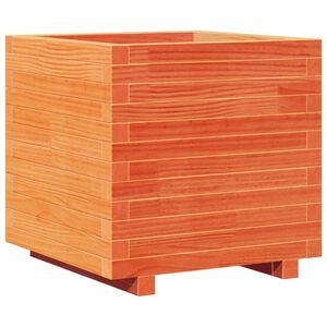 vidaXL Fioriera Giardino Marrone Cera 50x50x49,5cm Legno Massello Pino