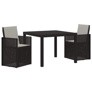 vidaXL Set da Pranzo per Giardino 3 pz Antracite e Grigio chiaro PP