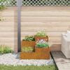 vidaXL Vaso da giardino Ruggine 100 x 100 x 60 cm acciaio corten