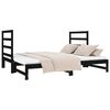 vidaXL Dormeuse Estraibile Nera 2x(90x190) cm Legno Massello di Pino
