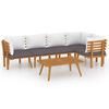 vidaXL Set Divani da Giardino 6 pz con Cuscini in Massello di Acacia