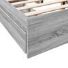 vidaXL Giroletto Cassetti Grigio Sonoma 120x190 cm Legno Multistrato