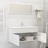 vidaXL Set Mobili da Bagno Bianco Lucido in Truciolato