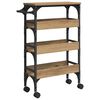 vidaXL Carrello da Cucina Rovere artigianale 53 x 20 x 76 cm