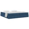 vidaXL Letto con contenitore e materasso Blu 200 x 200 cm Poliestere