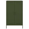 vidaXL Credenza Verde Oliva 68x39x113 cm in Acciaio