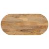 vidaXL Piano Tavolo 100x50x3,8 cm Ovale in Legno Massello di Mango