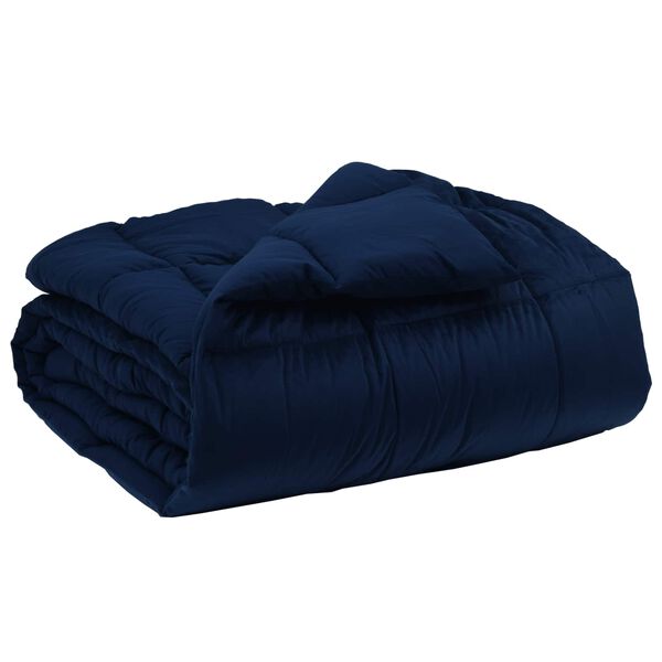vidaXL Duvet Invernale Trapuntato Blu Scuro 140 x 220 cm Microfibra
