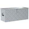 vidaXL Cassetta in Alluminio 90,5x35x40 cm Argento