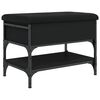 vidaXL Panca Porta Scarpe Nera 62x42x45 cm in Legno Multistrato