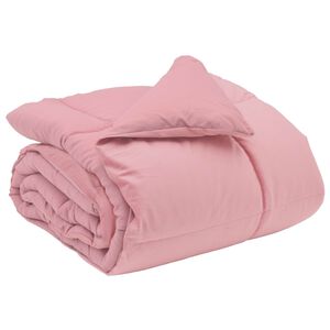 vidaXL Duvet Invernale Trapuntato Rosa 135 x 200 cm Microfibra