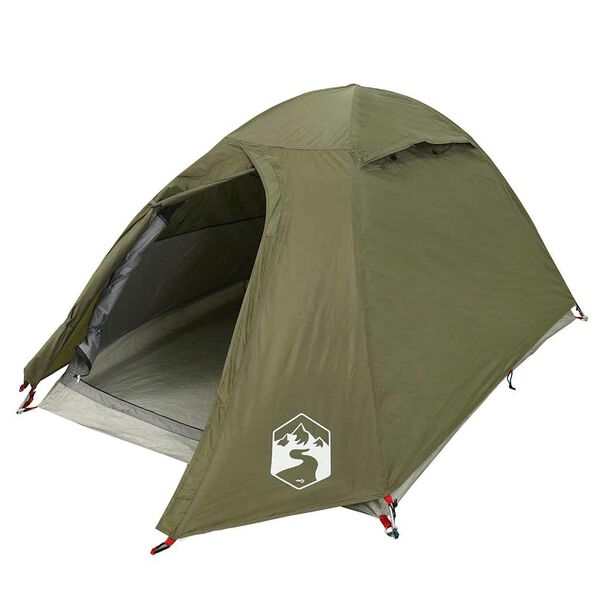 vidaXL Tenda da Campeggio a Cupola 2 Persone Verde Oliva Impermeabile