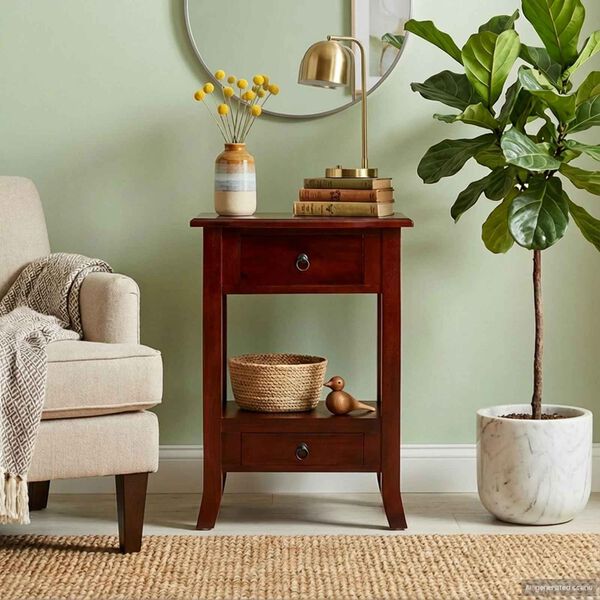 vidaXL Tavolo consolle con cassetto Marrone 50 x 29,5 x 76 cm