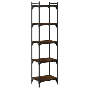 vidaXL Libreria 5 Ripiani Rovere Marrone 40x30x154cm Legno Multistrato