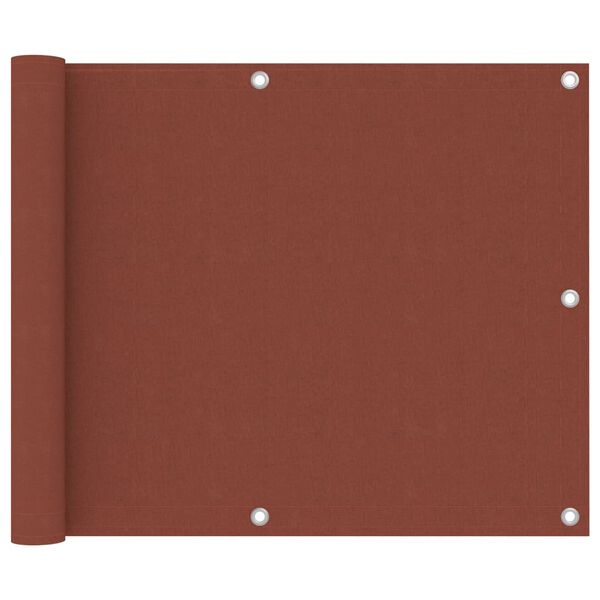 vidaXL Paravento da Balcone Terracotta 75x300 cm Tessuto Oxford