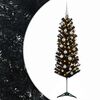 vidaXL Albero di Natale Artificiale Slim con Palline 150 cm 150 LED