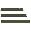 vidaXL Mensola sospesa 3 pcs Verde oliva 40 x 9 x 2,5 cm Acciaio