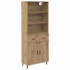 vidaXL Credenza 2 pz Rovere artigianale 69,5 x 32,5 x 180 cm