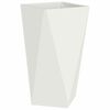 vidaXL Fioriera 2 pcs Bianco 40 x 40 x 75 cm Acciaio