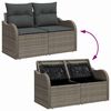 vidaXL Set Divano da Giardino con cuscino 9 pcs Grigio