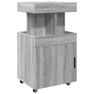 vidaXL Carrello Bar Grigio Sonoma 50x41x89 cm in Legno Multistrato