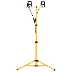 vidaXL Faretto a LED con Treppiede 2x10 W Bianco Caldo