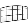 vidaXL Specchio da Parete Nero 60x30 cm Arco in Ferro
