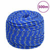 vidaXL Corda per barca Blu 10 mm 500 m in Polipropilene