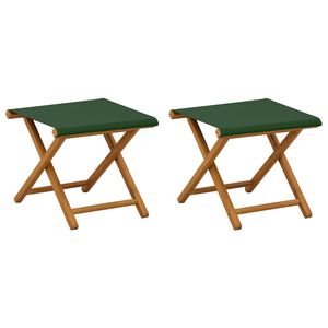 vidaXL Lettino 2 pcs Legno di Eucalipto Massello Verde