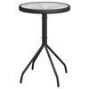 vidaXL Set Bistro da Giardino 3 pcs Nero Acciaio
