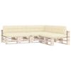 vidaXL Cuscini per Divani su Pallet 7 pz Crema