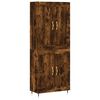 vidaXL Credenza Rovere Fumo 69,5x34x180 cm in Legno Multistrato