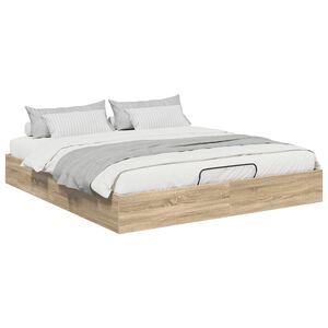 vidaXL Letto ottomano Rovere Sonoma 203 x 180 x 25 cm