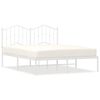 vidaXL Giroletto con Testiera Metallo Bianco 150x200 cm