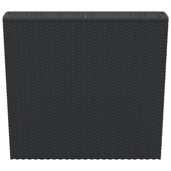 vidaXL Fioriera con Interno Rimovibile Antracite 12 / 44 L PP Rattan