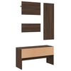 vidaXL Set Mobili da Ingresso 4 pz Rovere Marrone in Legno Multistrato