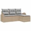 vidaXL Set di divani 4 pz Beige e Grigio Chiaro polyrattan