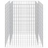 vidaXL Gabbione Letto Rialzato in Acciaio Zincato 90x90x100 cm